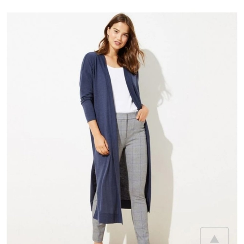 Loft Knit Duster in Sea Blue Heather
